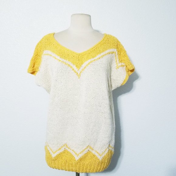 Vintage Sweaters - Vintage 80's Retro Knit Sweater Top
